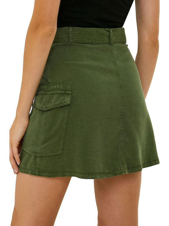 Pepe Jeans Floren Denim Skirt in Green color