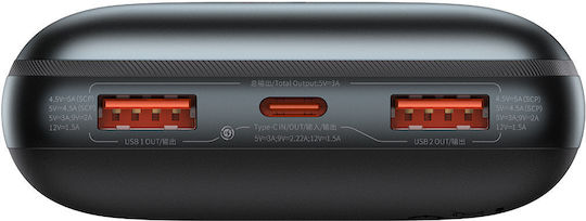 Baseus Bipow Pro Power Bank 20000mAh 22.5W with 2 USB-A Ports and USB-C Port Power Delivery Black