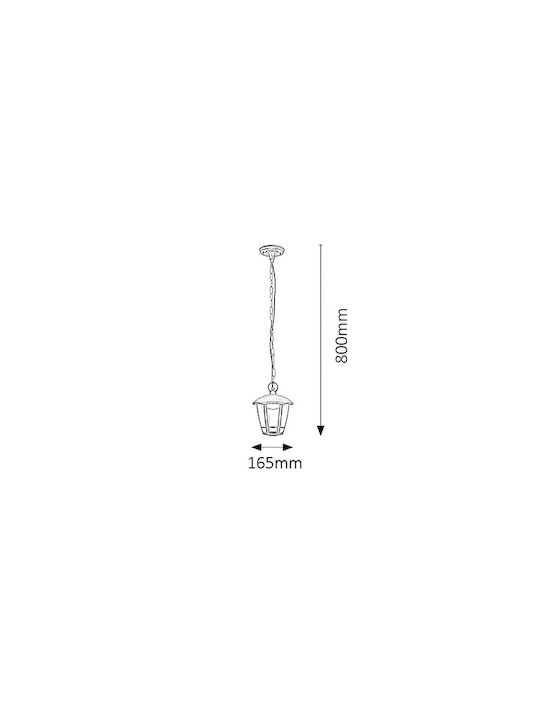 Rabalux Sorrento Hängende Deckenleuchte für den Außenbereich mit integriertem LED in Schwarz Farbe 8128