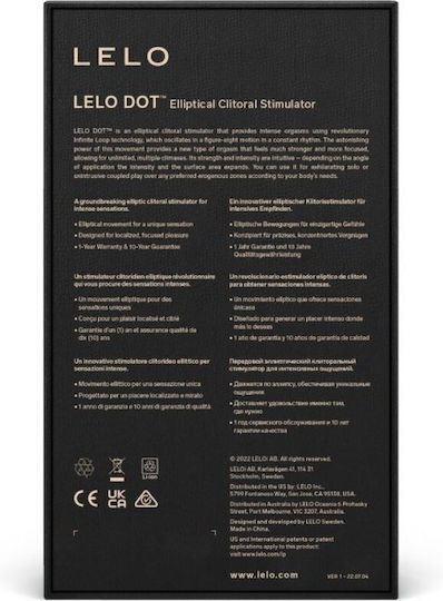 Lelo Dot Klitoris Vibrator Elliptischer Klitoris-Stimulator 6cm Aqua