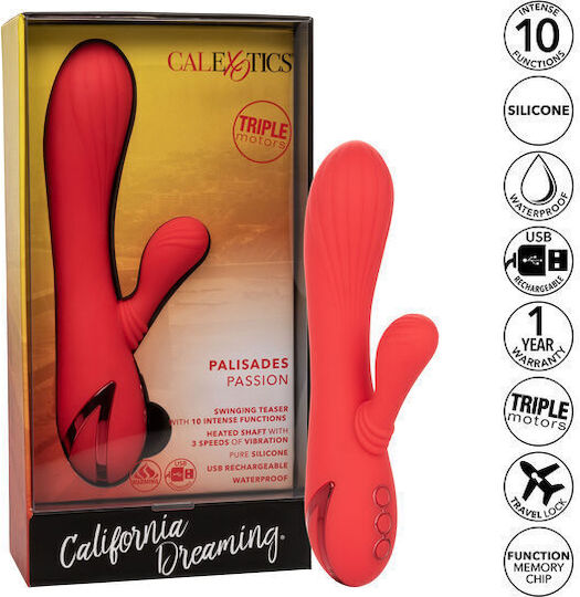 Calexotics Palisades Passion Vibrator Rabbit 11.5cm Red