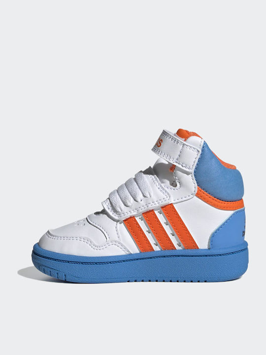 Mickey Kids Sneakers High with Scratch Cloud White / Impact Orange / Pulse Blue