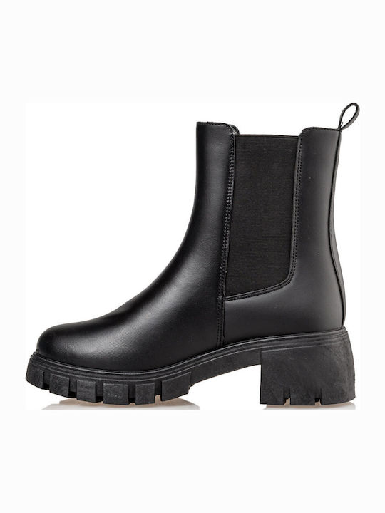 Women's Chelsea Boots with Medium Heel Black