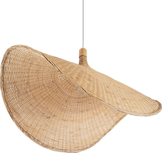 GloboStar Cuba Deckenleuchte Beige Raster mit Lampenbirnensockel E27 80x49x49cm