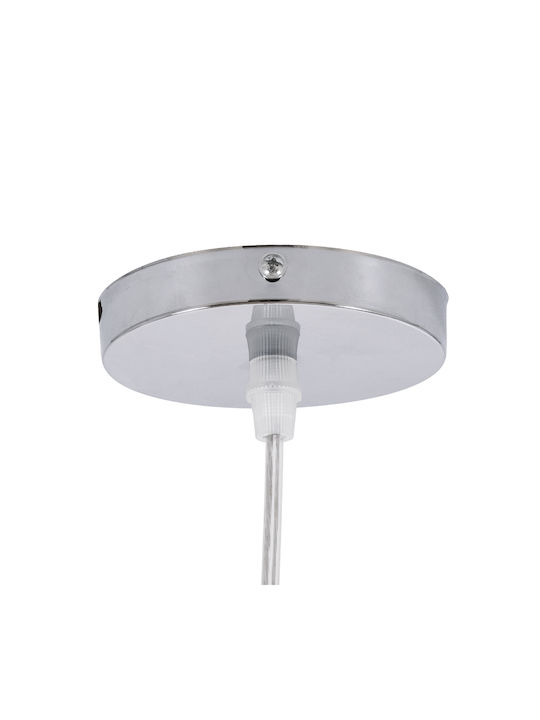 GloboStar Cuba Pendant Light Beige Grid with Socket E27 80x49cm