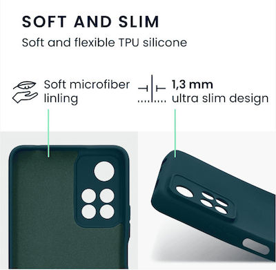 KWmobile Silicone Back Cover Petrol Matt (Redmi Note 11 Pro+ 5G)