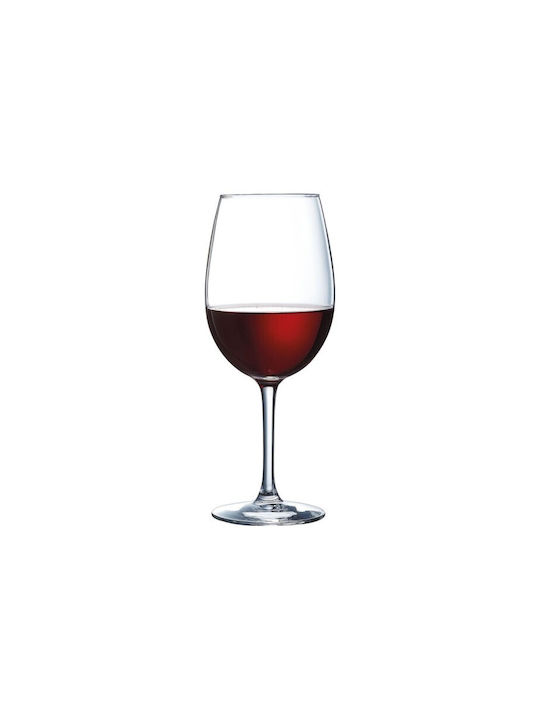 Arcoroc Set of Glasses for Red Wine made of Glass Stemmed 6pcs