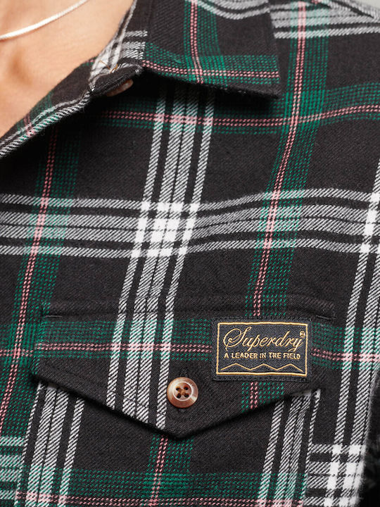 D3 Vintage Heritage Check Shirt Women's Checked Long Sleeve Shirt Beige