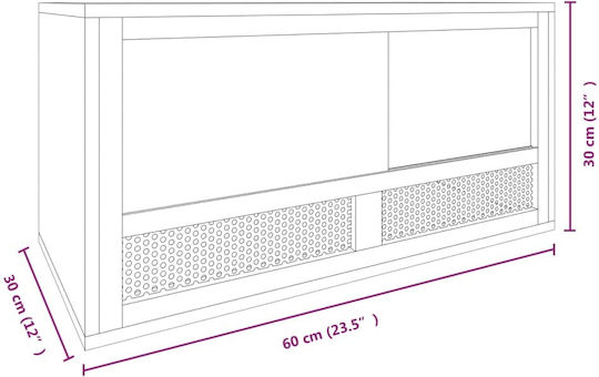 vidaXL Ενυδρείο Ερπετών Καφέ 60x30x30cm