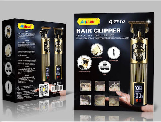 Andowl Rechargeable Hair Clipper Gold Q-TF10