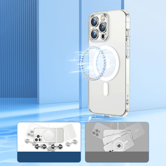 Joyroom 14D Umschlag Rückseite Silikon Magnetisch Transparent (iPhone 14)