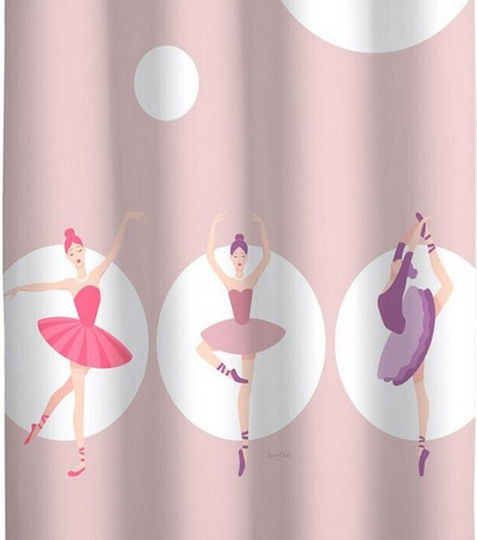 Saint Clair Παιδική Κουρτίνα Ballerinas με Τρουκς Ροζ 160x240εκ.