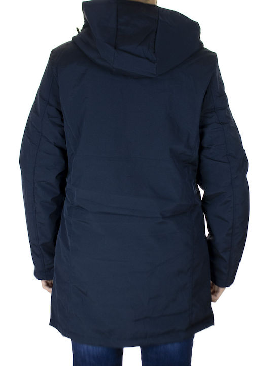 Explorer Men's Winter Parka Jacket Navy Blue