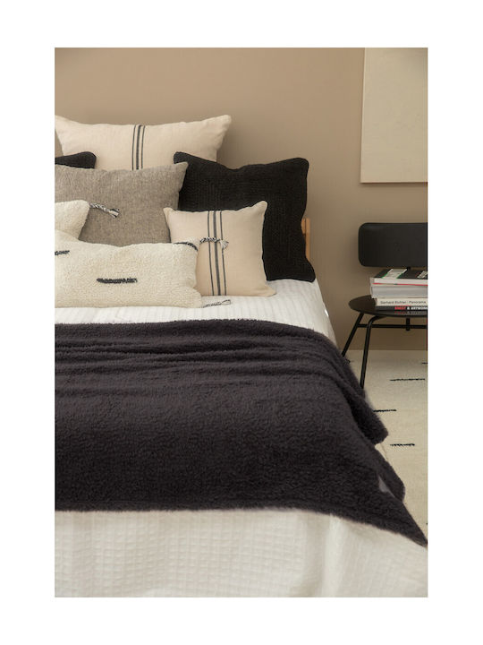 Calma House Blanket Cot Tedy Black 120x180cm