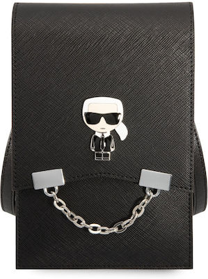 Karl Lagerfeld Saffiano Metal Ikonik Sock & Pouch έως 7" Μαύρο