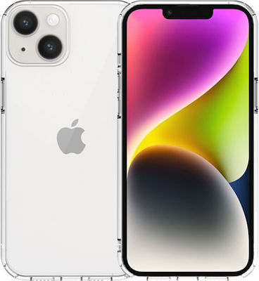 Vivid Silicone Back Cover Set with Tempered Glass Transparent (iPhone 14 Plus)