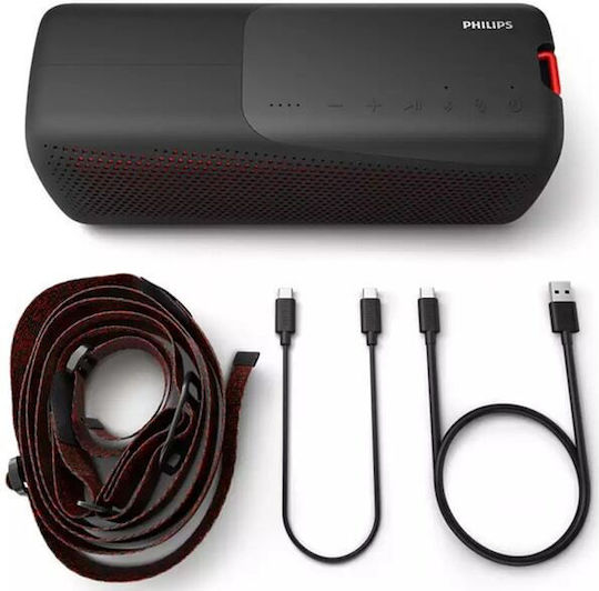 Philips TAS7807B Αδιάβροχο Ηχείο Bluetooth 40W με Διάρκεια Μπαταρίας έως 12 ώρες Μαύρο