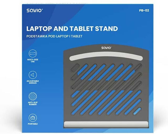 Savio Βάση Στήριξης για Laptop έως 15.6" PB-02