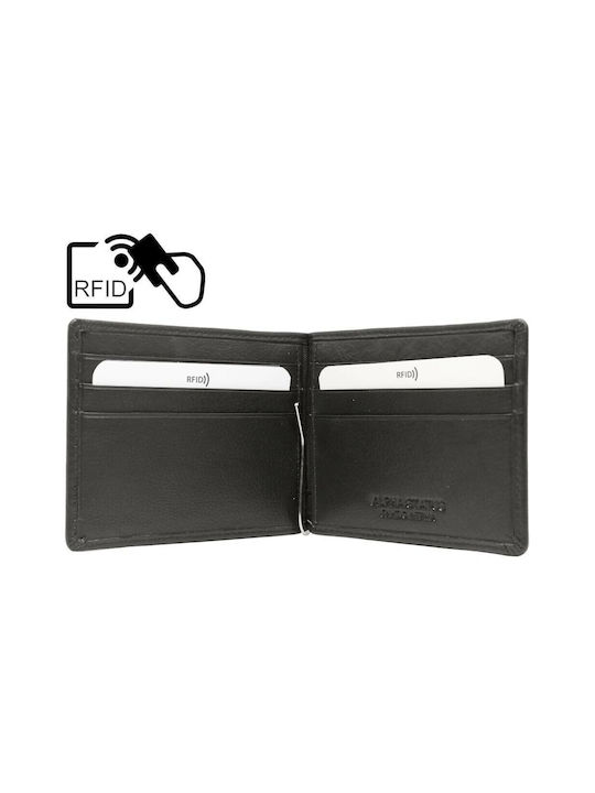Alpha Status Men's Leather Wallet with RFID Black