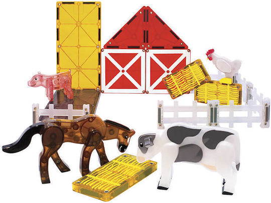 Magna-Tiles Magnetisches Bauspielzeug Farm Animals für Kinder ab 3+ Jahre alt Jahren