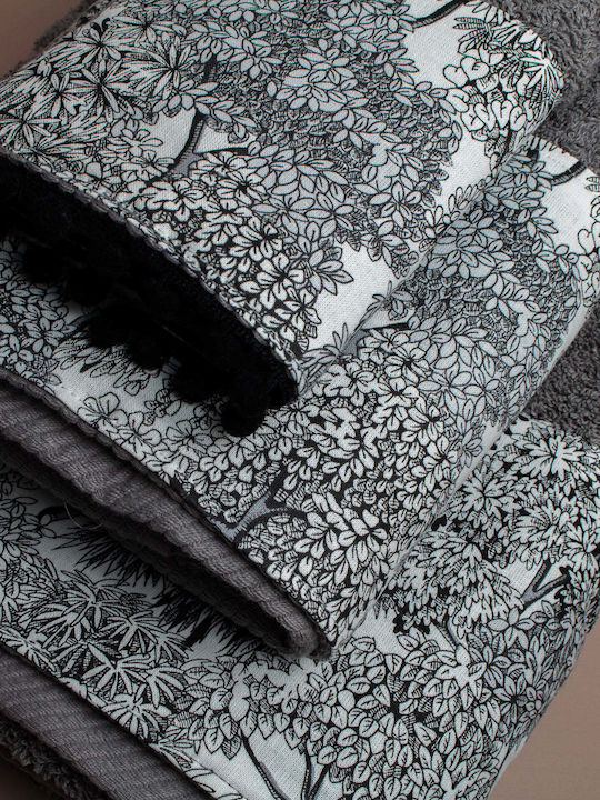White Fabric White Fabric Hand Towel Cashel 30x50cm Gray Weight 600gsm