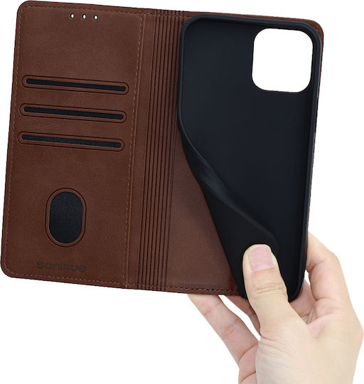 Sonique Vintage Wallet Synthetic Leather Brown (Realme 8 5G)