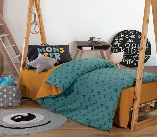 Nef-Nef Homeware Monstermania Детско килимче Памучно Сив Кръгло с диаметър 100см Nef-Nef Homeware Monstermania Детско килимче Памучно Сив Кръгло с диаметър 100см