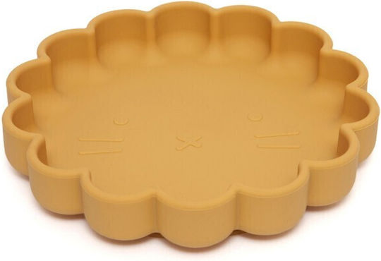 Petit Monkey Παιδικό Πιάτο Φαγητού από Σιλικόνη Lion Ochre