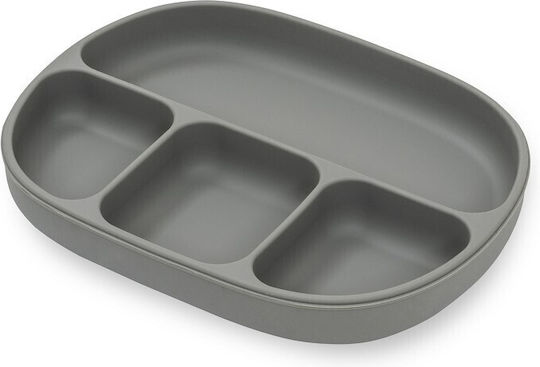 Interbaby Kinderteller aus Silikon Gray