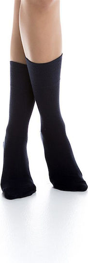 Inizio Damenstrumpf Medical Ohne Gummi Doppel Socken Wade hoch Blau