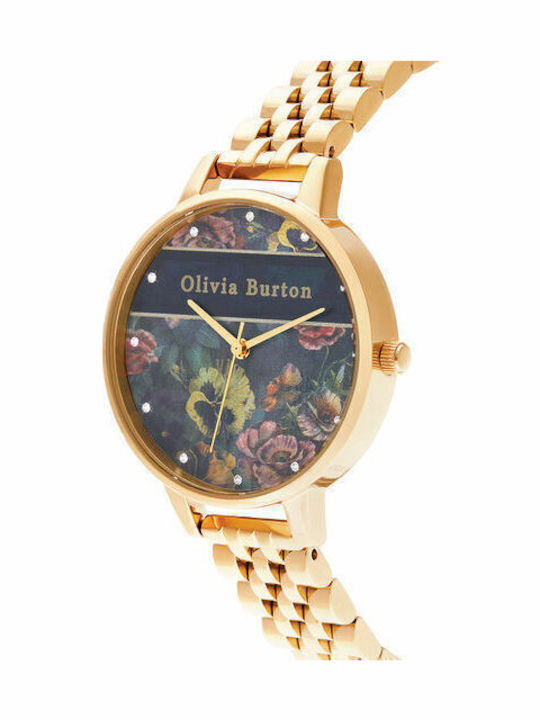 Olivia Burton Varsity Бледо Кварцов Часовник с Метална Верижка Olivia Burton Varsity Бледо Кварцов Часовник с Метална Верижка