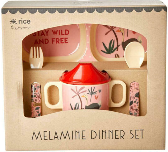 Rice Σετ Φαγητού Melamine από Μελαμίνη Πολύχρωμο 4τμχ