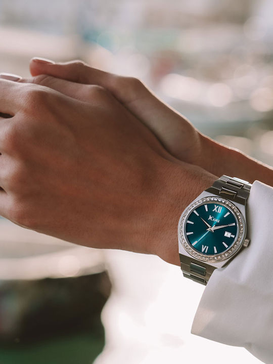 Jcou Esther Women's Watch with Silver Metal Bracelet
