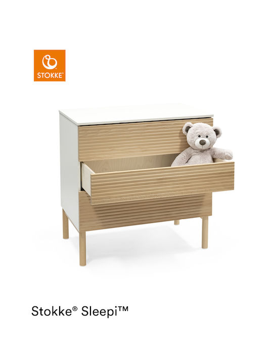 Sleepi Baby Dresser with 3 Drawers Brown 88x53.7x88.5cm