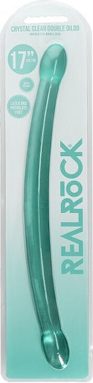 Shots Real Rock Crystal Clear Double Dildo Doppeldildo Green 42cm