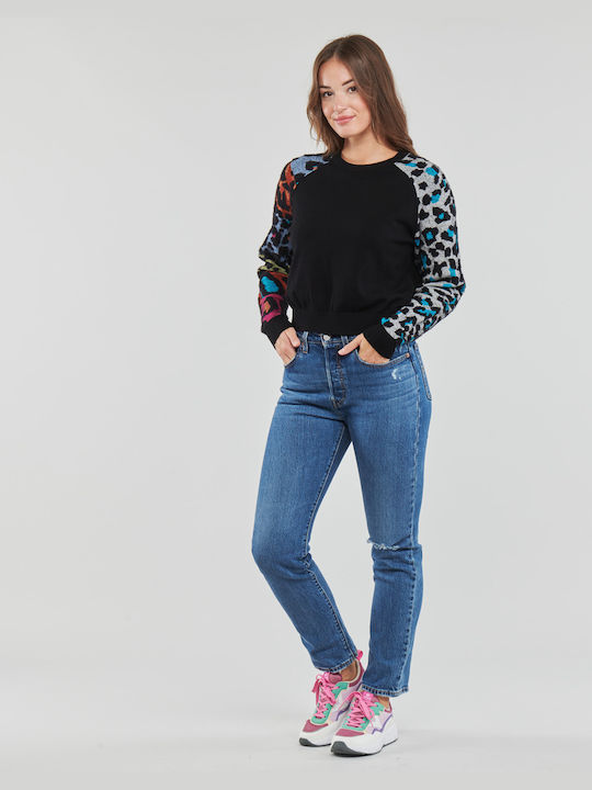 Desigual Women's Long Sleeve Sweater Cotton Black