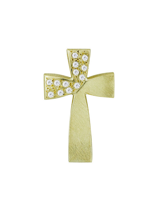 Triantos Women's Gold Cross 14K Double Sided