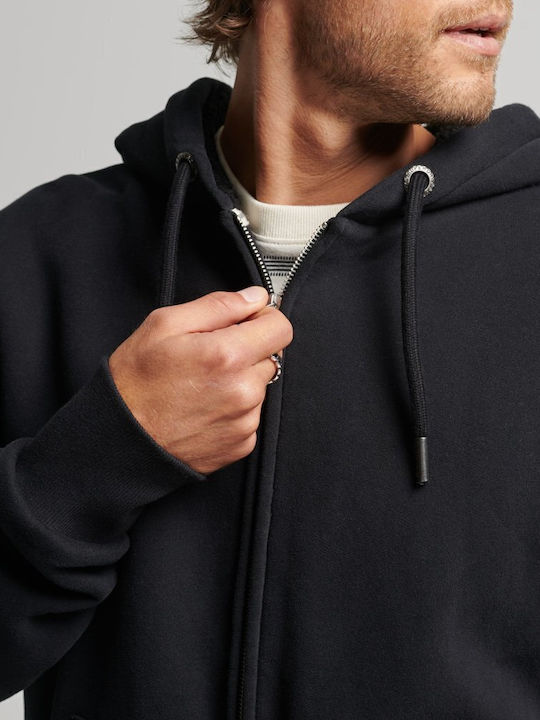 Sweatshirt Fleece with Hood Black