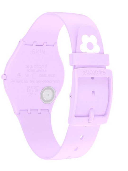 Swatch Joy Purple Women's Watch with Purple Rubber Strap