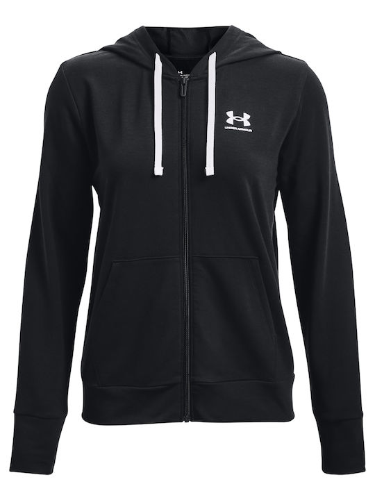 Rival Terry Damen Sweatshirt Kapuzen Schwarz