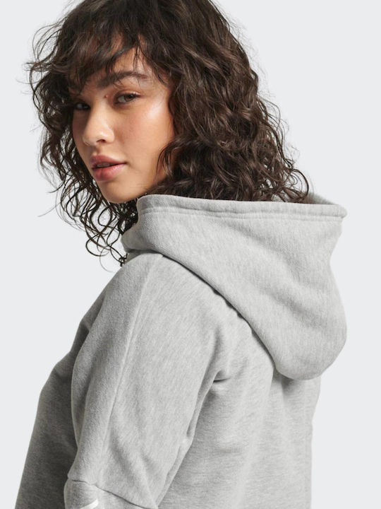 Superdry Women's Cropped Hooded Sweatshirt Gray