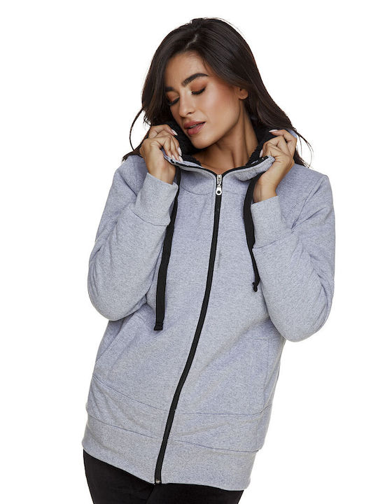 Bodymove Women's Hooded Cardigan Gray