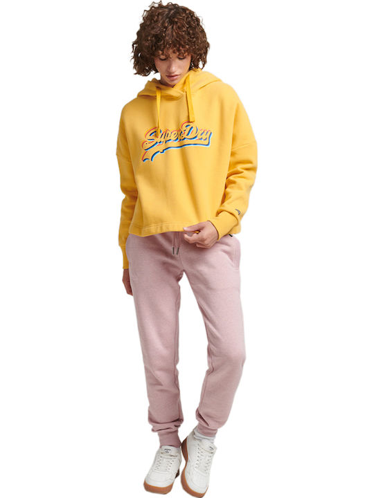 Cropped Women's Sweatshirt Yellow