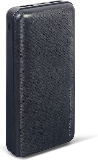 Lamtech LAM112112 Power Bank 20000mAh με 2 Θύρες USB-A Μαύρο