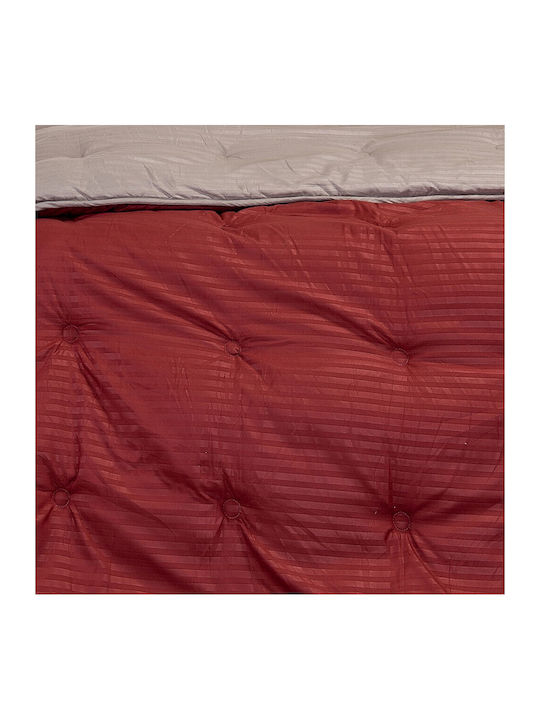 Melinen Quilt Queen 220x240cm Elle Bordeaux / Light Grey