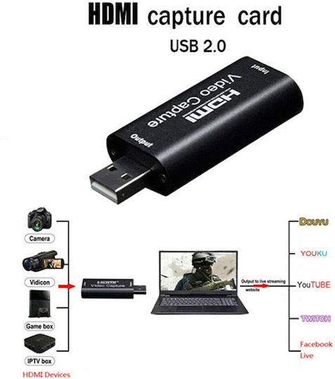 DM-HF200 Заснемане на видео за използване с Лаптоп / PC и връзка USB-A / HDMI
