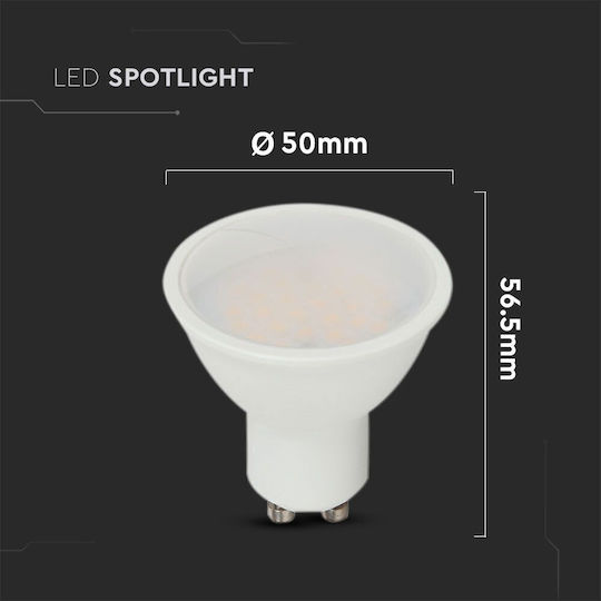 V-TAC LED Bulb 2.9W 80mm for Socket GU10 and Shape MR16 Warm White 250lm