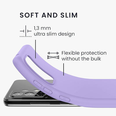 KWmobile Slim Umschlag Rückseite Silikon Violet Purple (Galaxy A52 / A52s) 54346.222