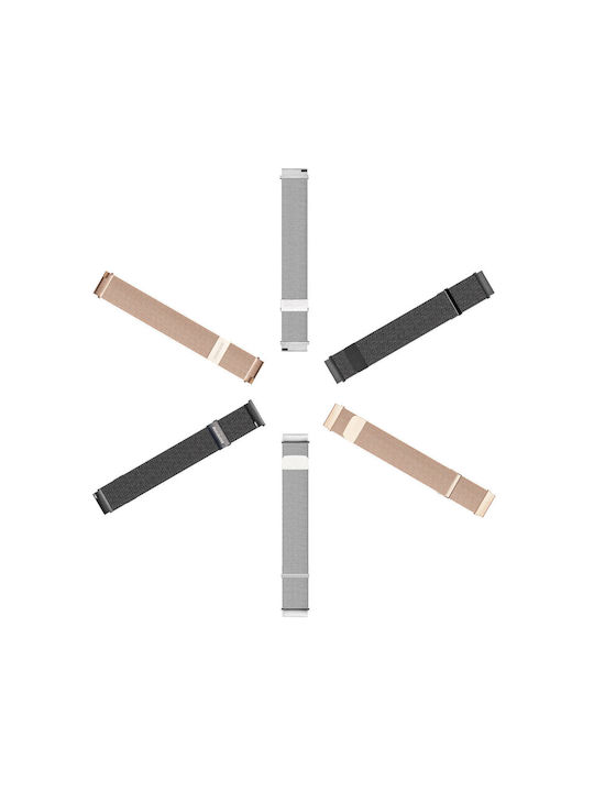 Dux Ducis Magnetic Band Milanese Version Curea Oțel inoxidabil Aur (Galaxy Watch / Huawei Watch / Honor Watch / Xiaomi Watch (bandă de 22 mm))