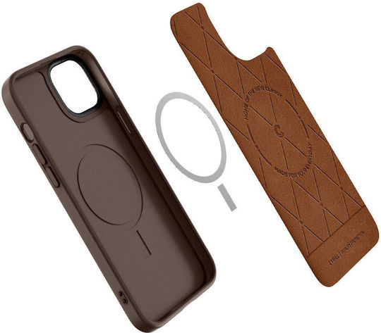Spigen Cyrill Kajuk Mag Back Cover Silicone Saddle Brown (iPhone 14 Plus)